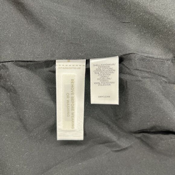 LOFT Skirt Womens 0 Navy Blue White Polka Dot Mini Pencil Straight back zip - Picture 6 of 9